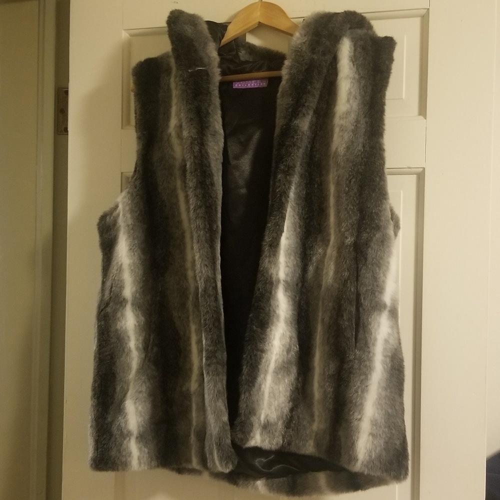 Suzanne Somers Hooded Fur Vest